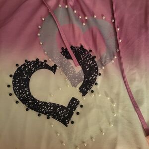 Pink and White Heart Design Top